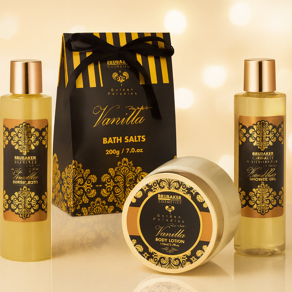 14-tlg. Geschenkset "Vanilla Golden Paradies" - Vanille Rosen Minze Duft