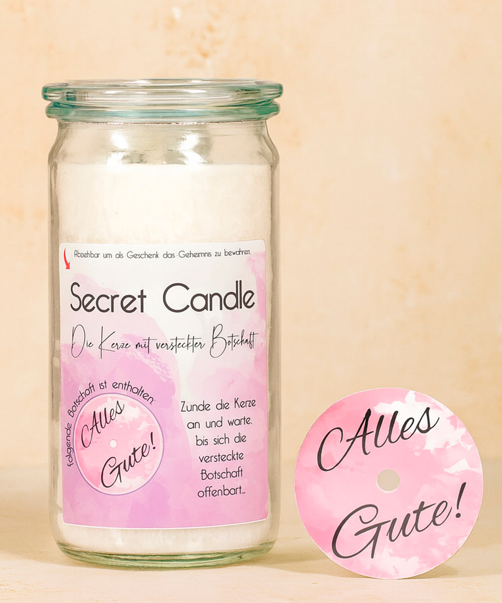 Secret Candle - Die Duftkerze mit versteckter Botschaft im Weckglas