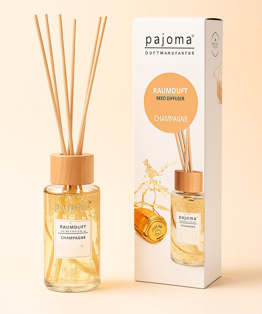 Raumduft 100 ml, mit 10 Rattanstäbchen, verschiedene Sorten