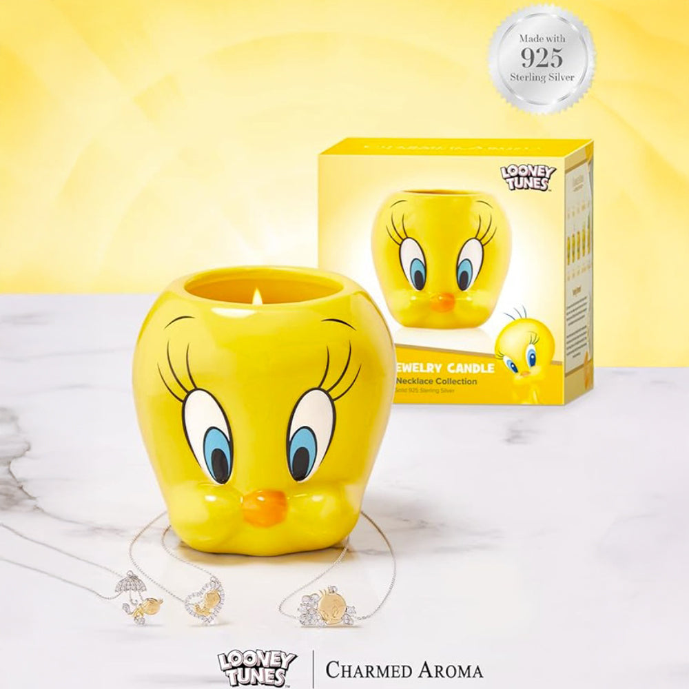 Charmed Aroma Looney Tunes™ Tweety - Duftkerze mit Schmuck & Sammlercharme