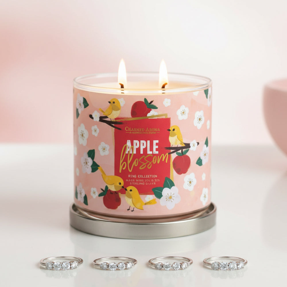 Charmed Aroma Schmuckkerze l Duftkerze mit 925er Silberring – Dein Duftreich