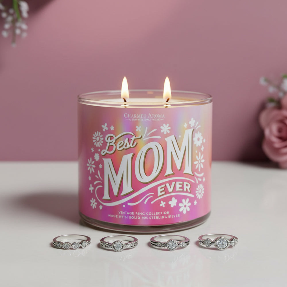 Charmed Aroma Duftkerze - Schmuckkerze mit Silberring