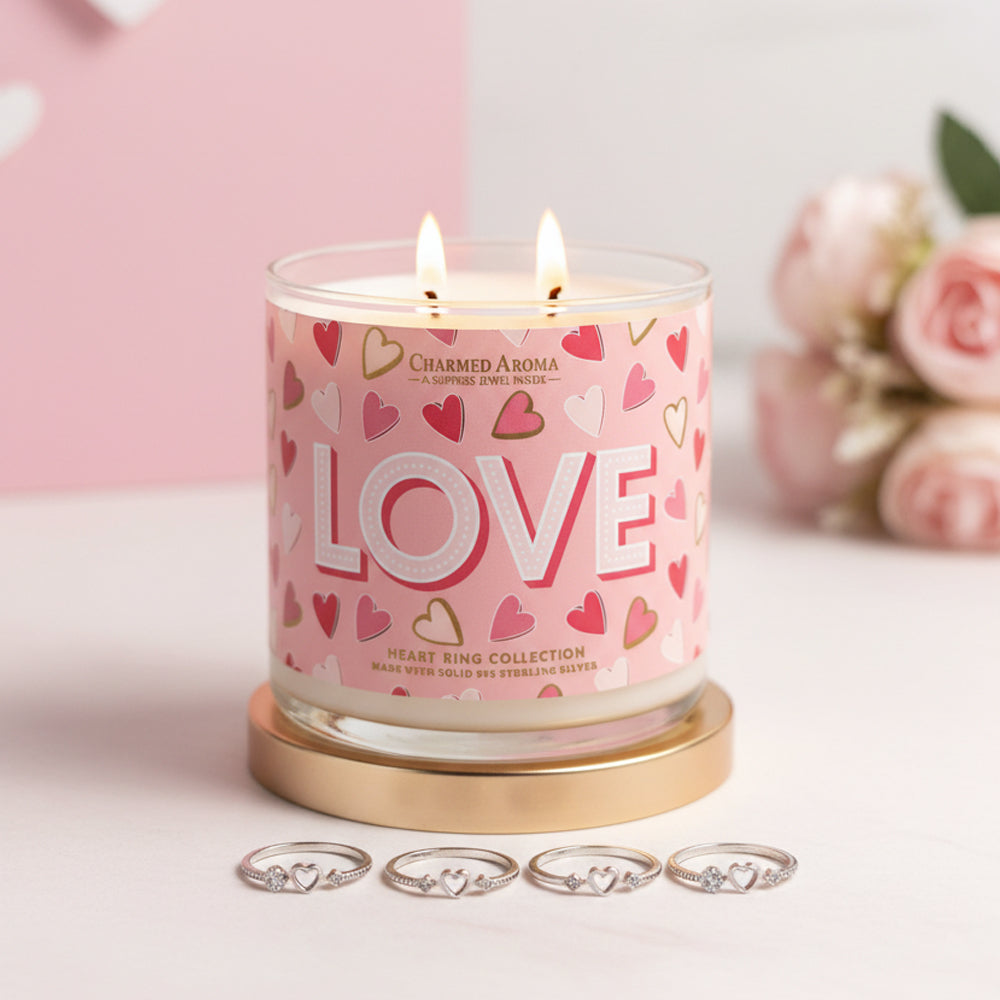 Charmed Aroma Duftkerze - Schmuckkerze mit Silberring