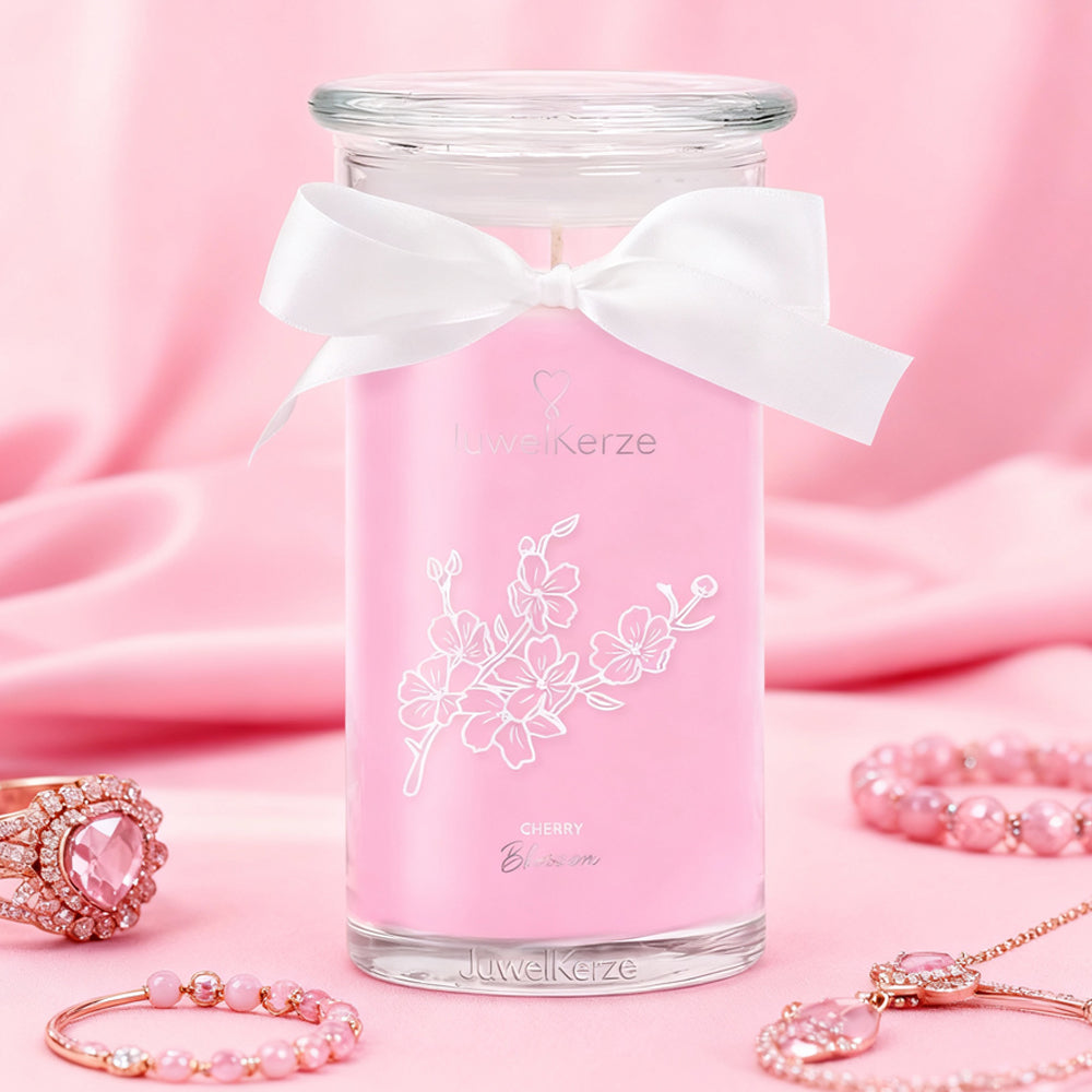 Juwelkerze - Duftkerze mit Schmuck (Ohrringe)