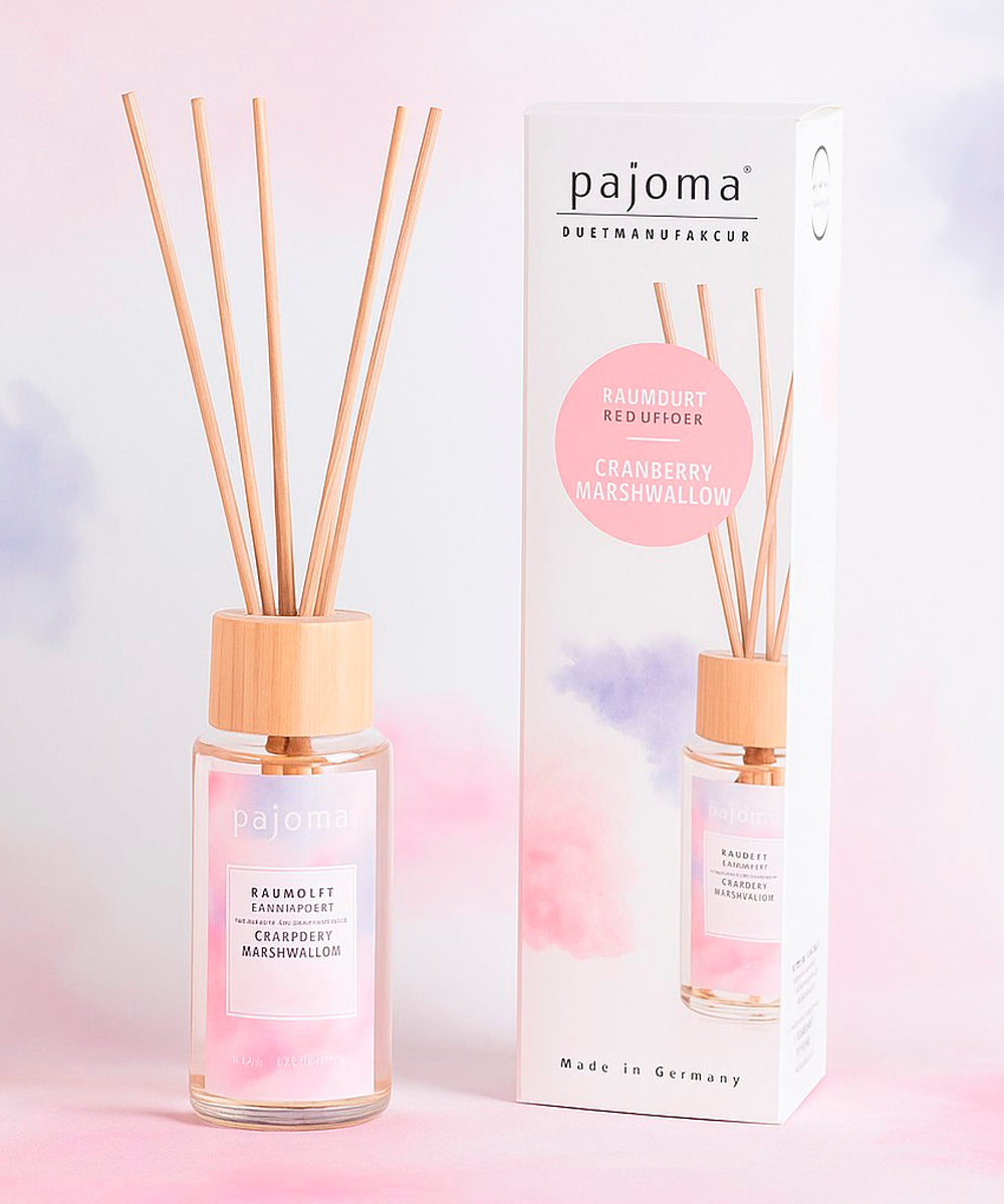 Raumduft 100 ml, mit 10 Rattanstäbchen, verschiedene Sorten
