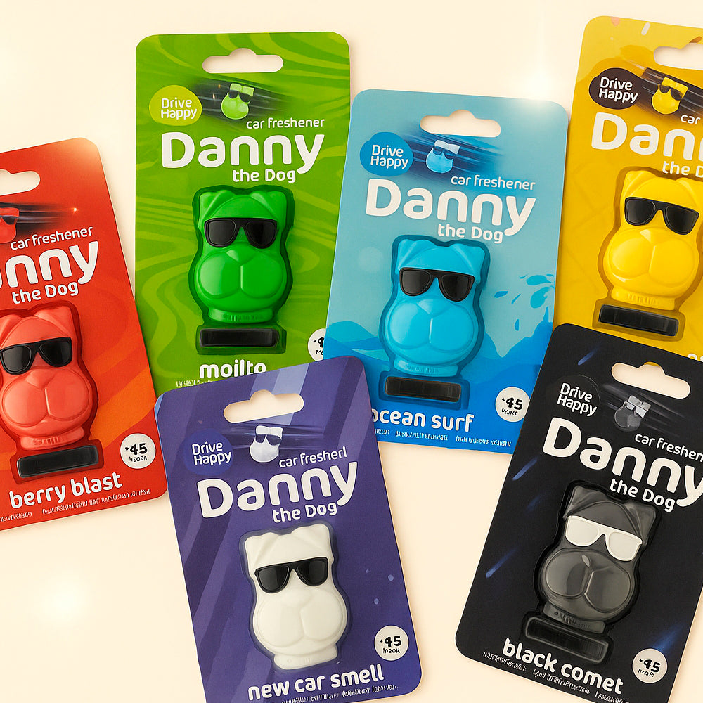 Danny the Dog™ – Stylischer Auto Lufterfrischer zum Stecken in die Lüftung