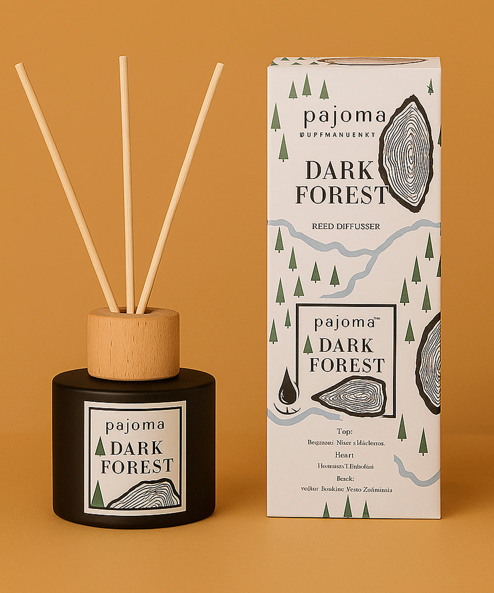 Raumduft mit Rattanstäbchen und Holz-Topper, 100ml Duft im edlen Flakon, Premium Edition