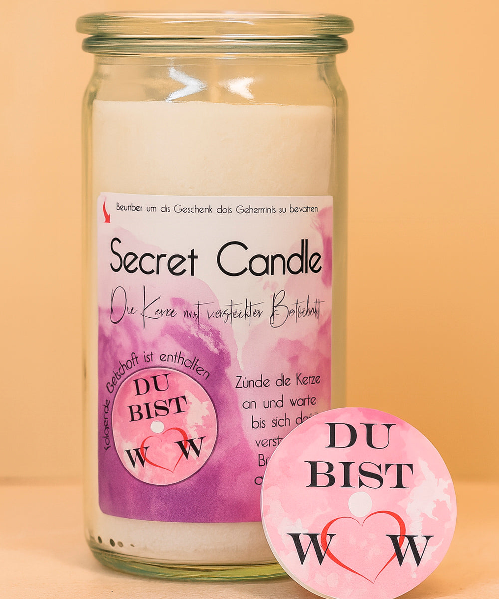 Secret Candle - Die Duftkerze mit versteckter Botschaft im Weckglas