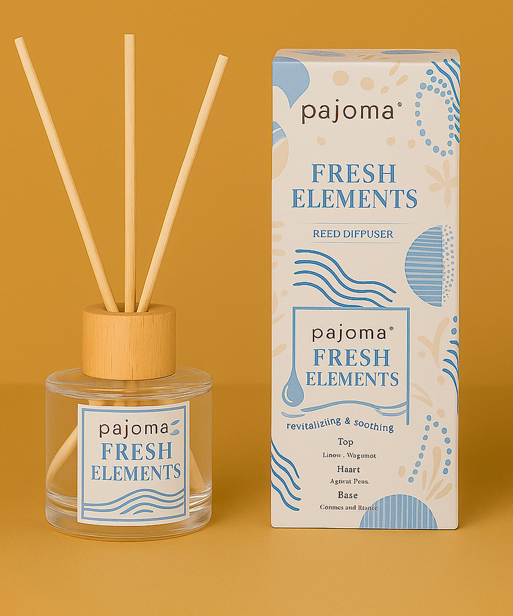Raumduft mit Rattanstäbchen und Holz-Topper, 100ml Duft im edlen Flakon, Premium Edition