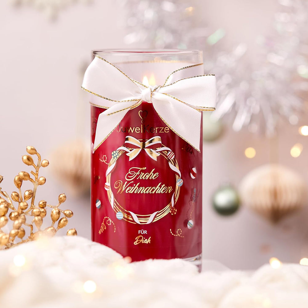 Juwelkerze - Duftkerze mit Schmuck (Ohrringe)