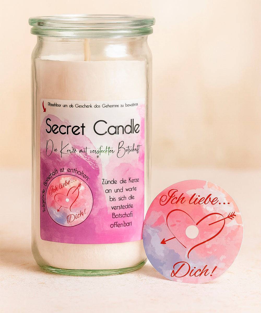 Secret Candle - Die Duftkerze mit versteckter Botschaft im Weckglas