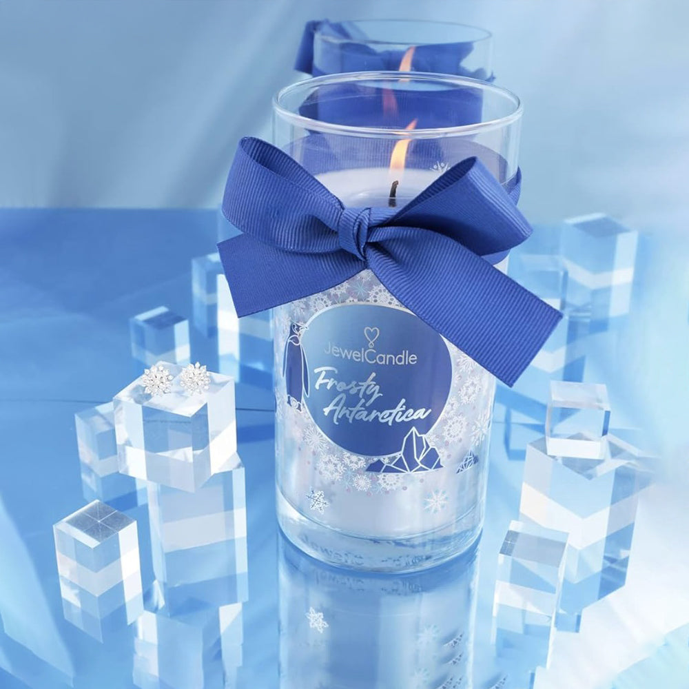 Juwelkerze - Duftkerze mit Schmuck (Ohrringe)