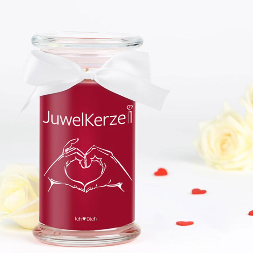 Juwelkerze - Duftkerze mit Schmuck (Ring)