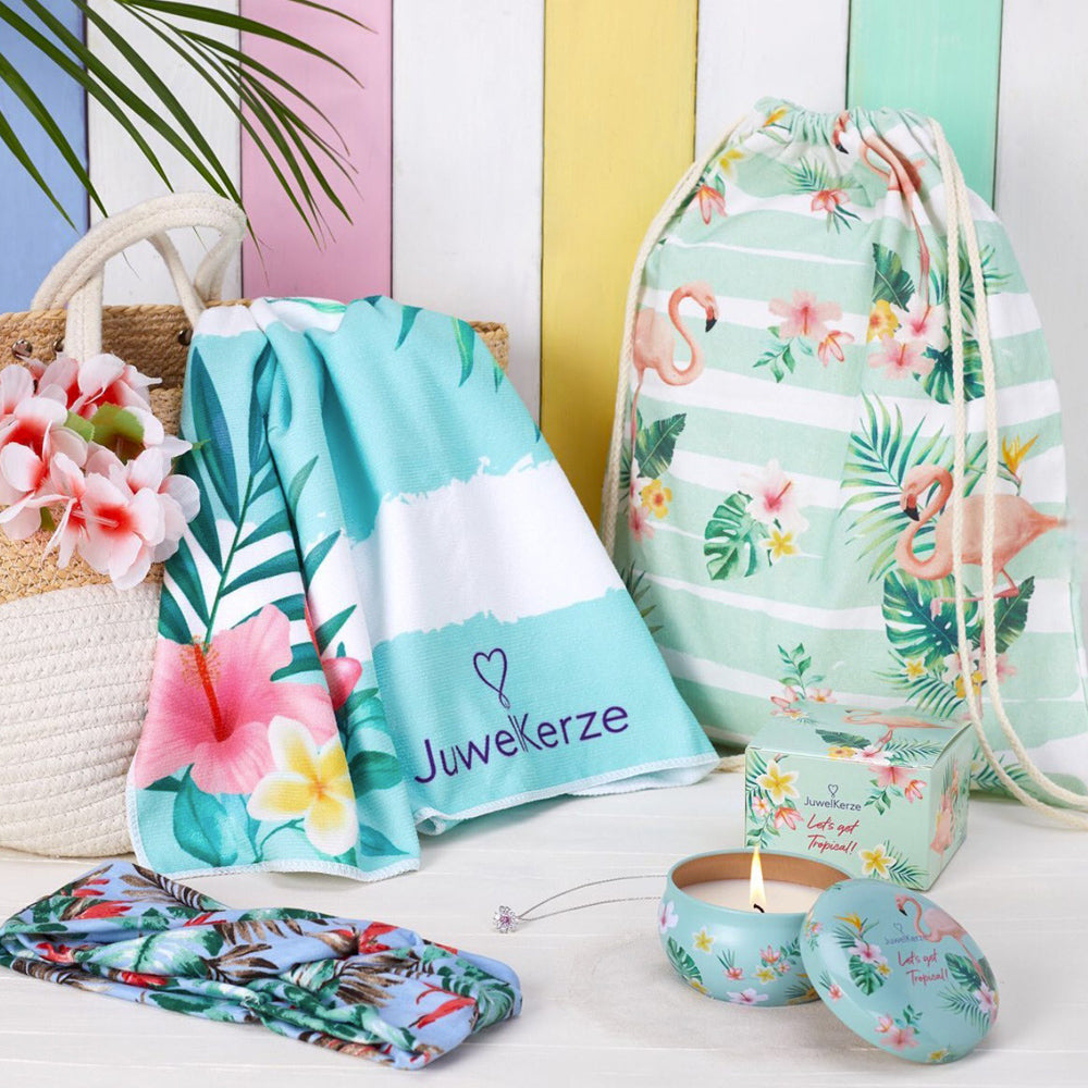 Juwelkerze Geschenkset mit Schmucküberraschung - Let's Get Tropical