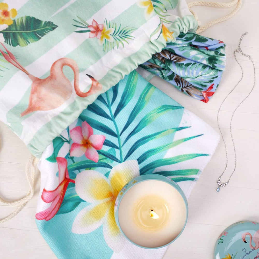 Juwelkerze Geschenkset mit Schmucküberraschung - Let's Get Tropical