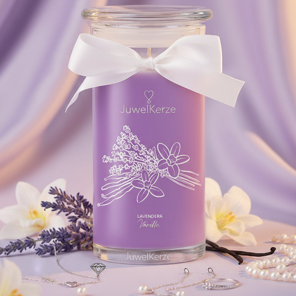 Juwelkerze - Duftkerze mit Schmuck (Halskette)