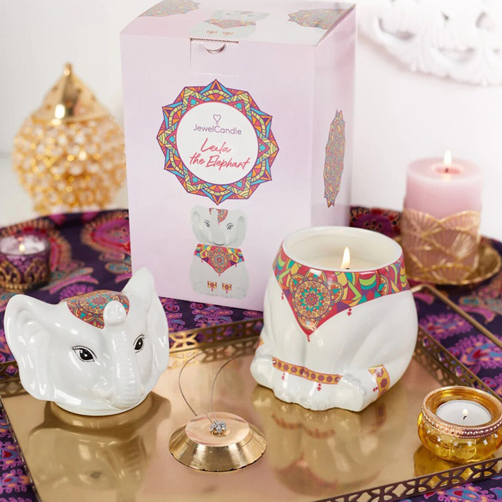 Leela the Elephant – Die charmante Schmuckkerze mit 925er Silberkette von Juwelkerze