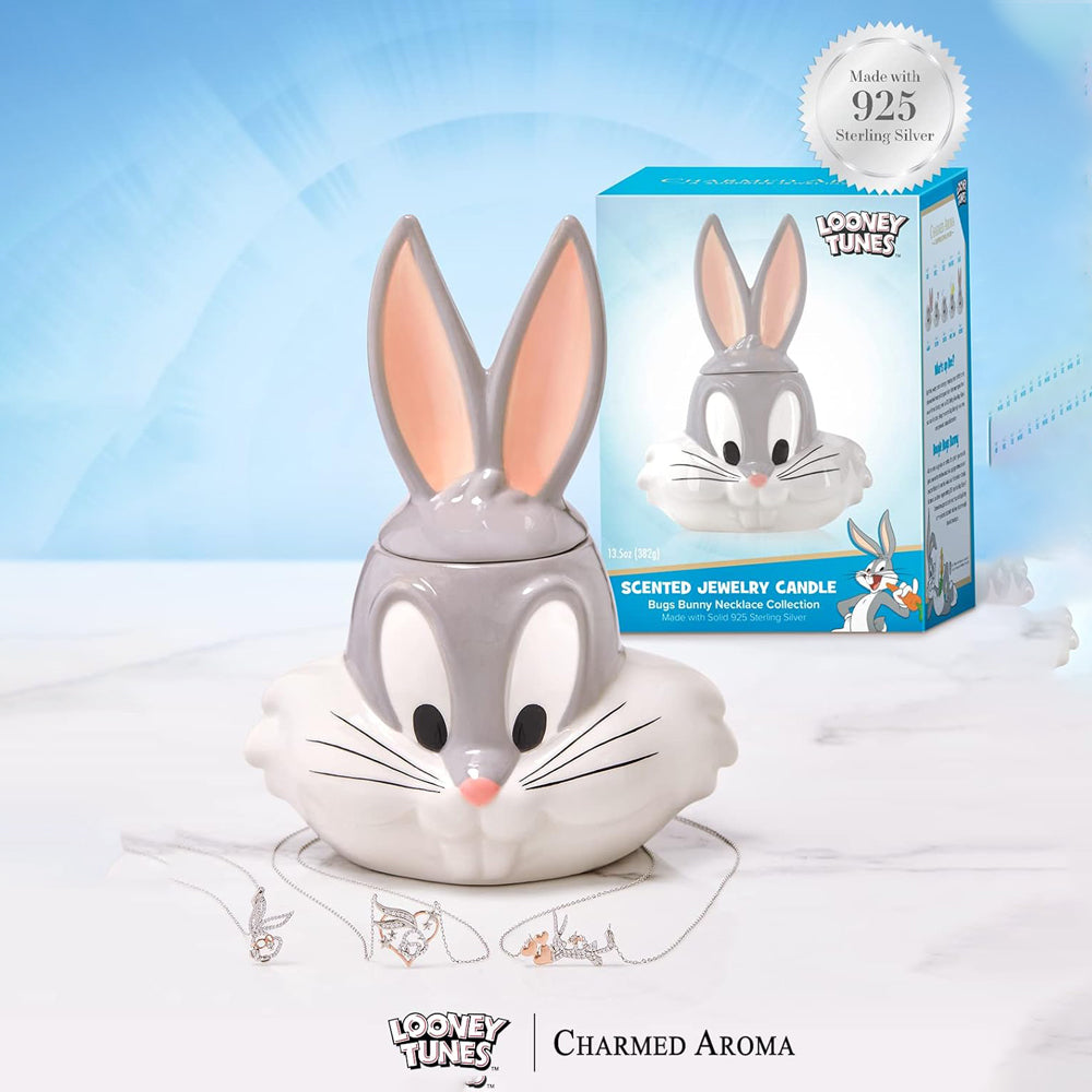Charmed Aroma Looney Tunes™ Bugs Bunny - Duftkerze mit Schmuck & Kultfaktor