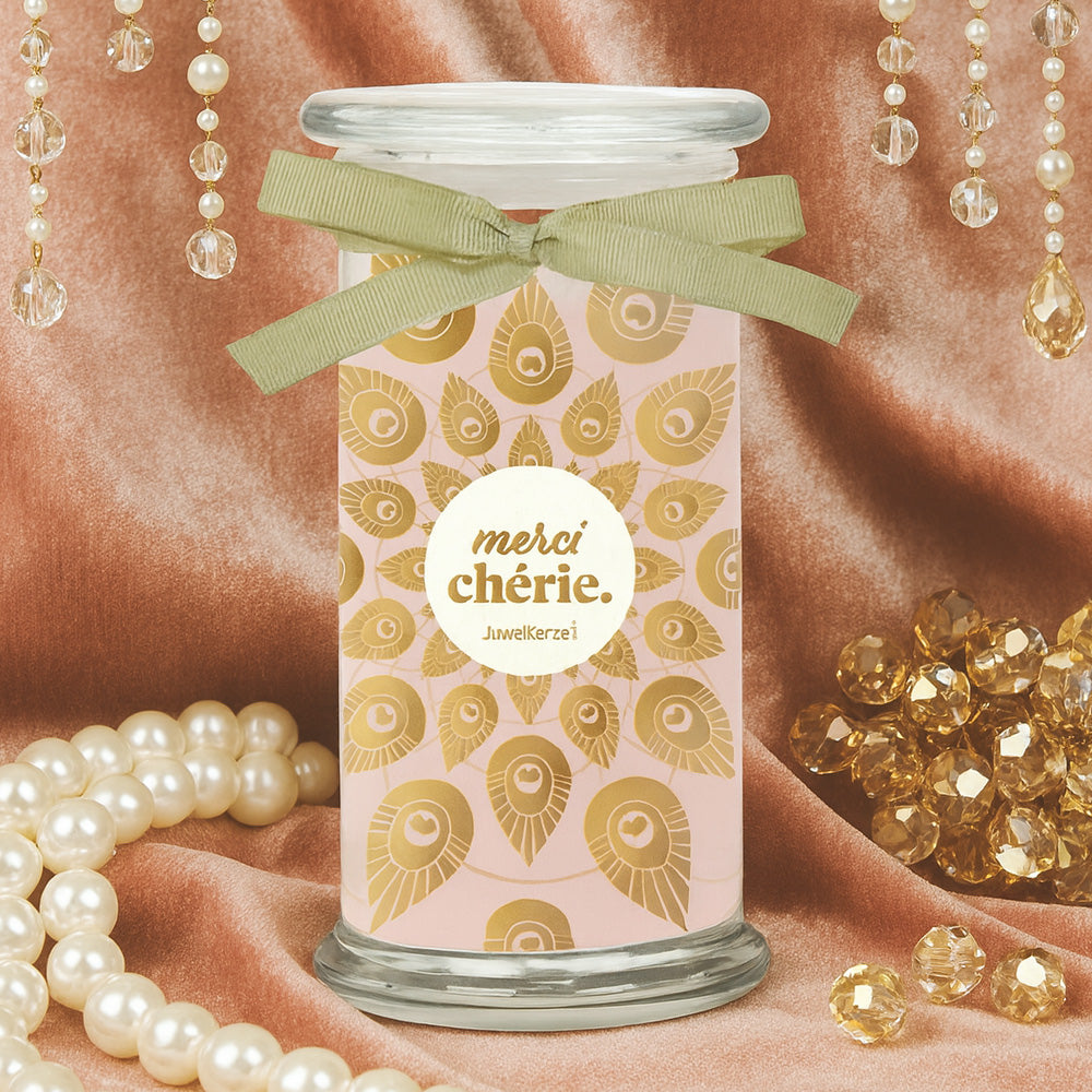 Juwelkerze - Duftkerze mit Schmuck (Halskette)