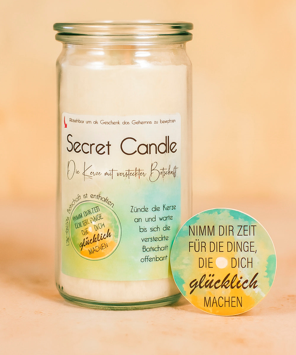 Secret Candle - Die Duftkerze mit versteckter Botschaft im Weckglas