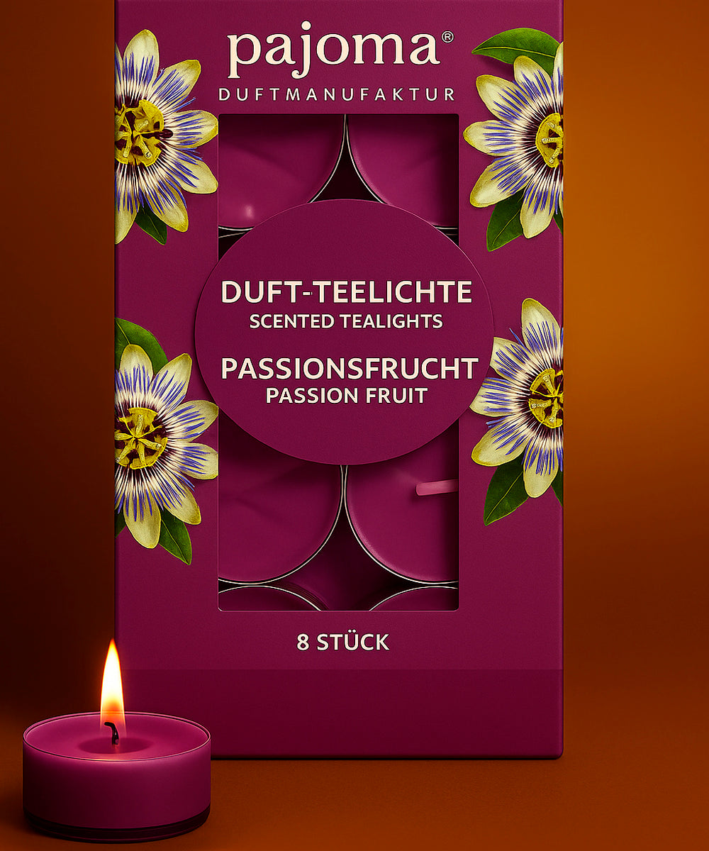 Duft-Teelichter 8er Set mit Polycarbonat-Hülle – verschiedene Düfte