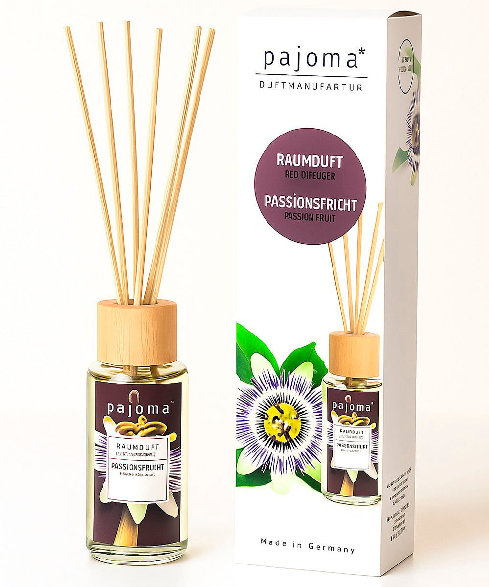 Raumduft 100 ml, mit 10 Rattanstäbchen, verschiedene Sorten