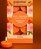 Duft-Teelichter 8er Set mit Polycarbonat-Hülle – verschiedene Düfte