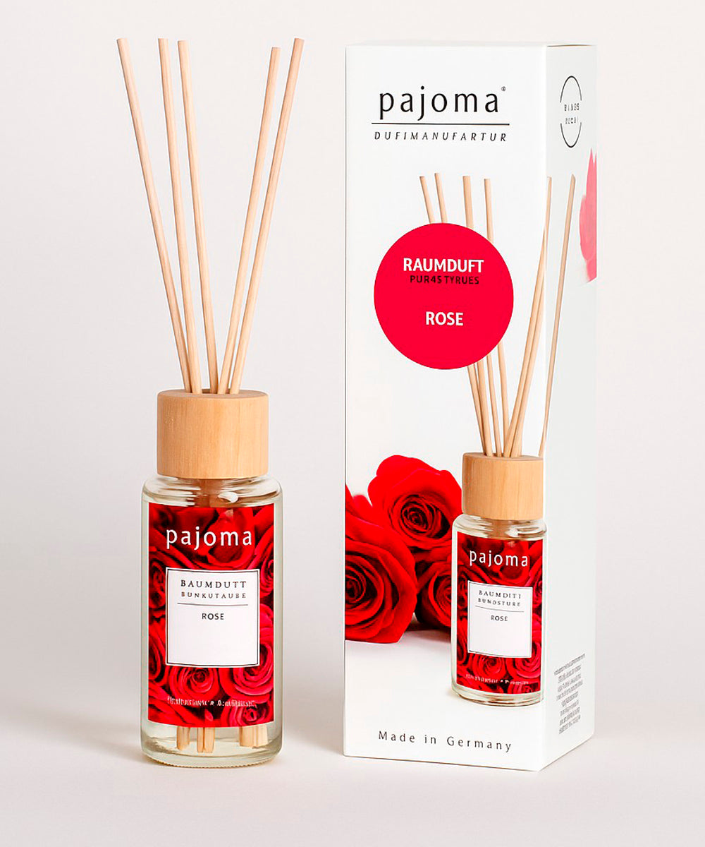 Raumduft 100 ml, mit 10 Rattanstäbchen, verschiedene Sorten