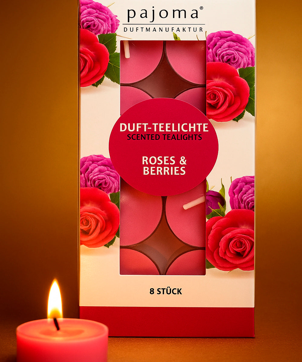 Duft-Teelichter 8er Set mit Polycarbonat-Hülle – verschiedene Düfte