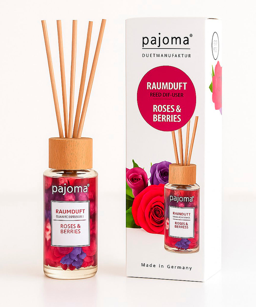 Raumduft 100 ml, mit 10 Rattanstäbchen, verschiedene Sorten