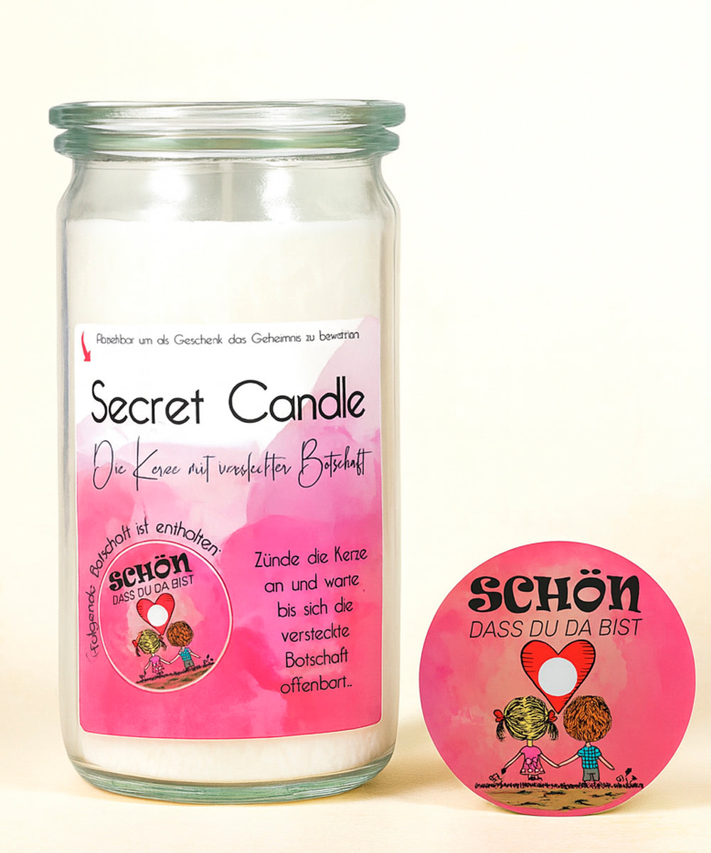 Secret Candle - Die Duftkerze mit versteckter Botschaft im Weckglas