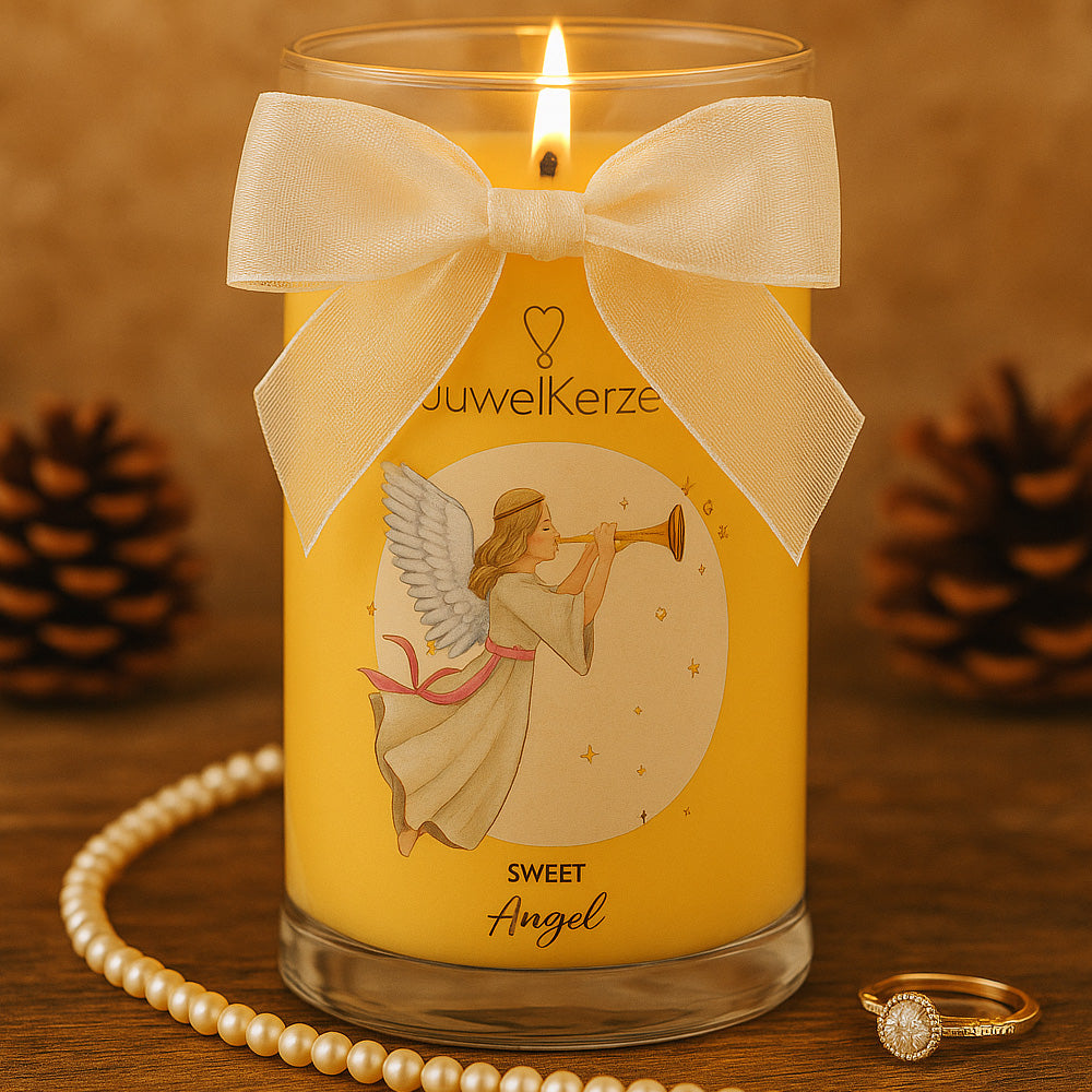 Juwelkerze - Duftkerze mit Schmuck (Halskette)