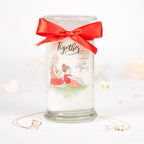 Juwelkerze - Duftkerze mit Schmuck (Halskette)