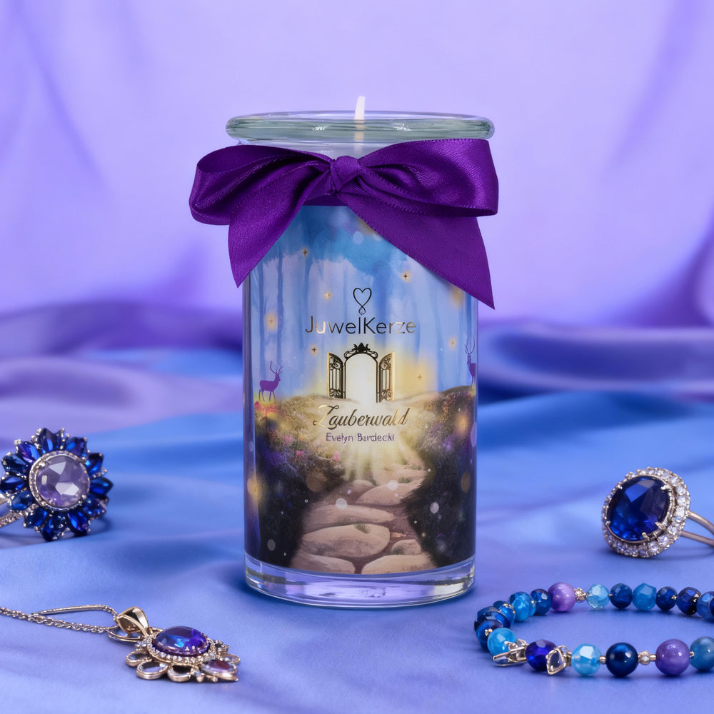 Juwelkerze - Duftkerze mit Schmuck (Halskette)