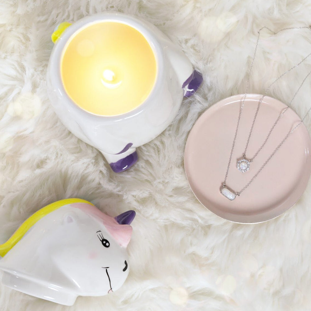 Unicorn – Die charmante Schmuckkerze mit 925er Silberkette von Juwelkerze