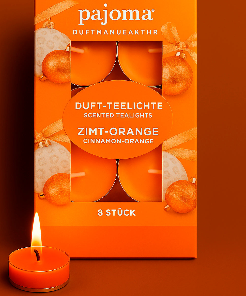 Duft-Teelichter 8er Set mit Polycarbonat-Hülle – verschiedene Düfte