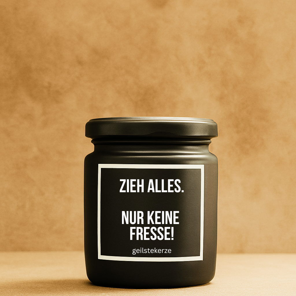 Duftkerze mit Spruch & Aromadeckel – Persönlich, witzig & duftend gut!