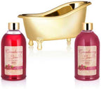 6-tlg. Wellness-Geschenkset | Goldene Badewanne | 3 Duftrichtungen