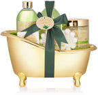 6-tlg. Wellness-Geschenkset | Goldene Badewanne | 3 Duftrichtungen