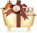 6-tlg. Wellness-Geschenkset | Goldene Badewanne | 3 Duftrichtungen