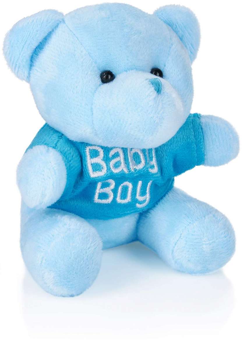7-tlg. Baby Pflege-Geschenkset mit Wanne & Plüschbär l Willkommen Baby