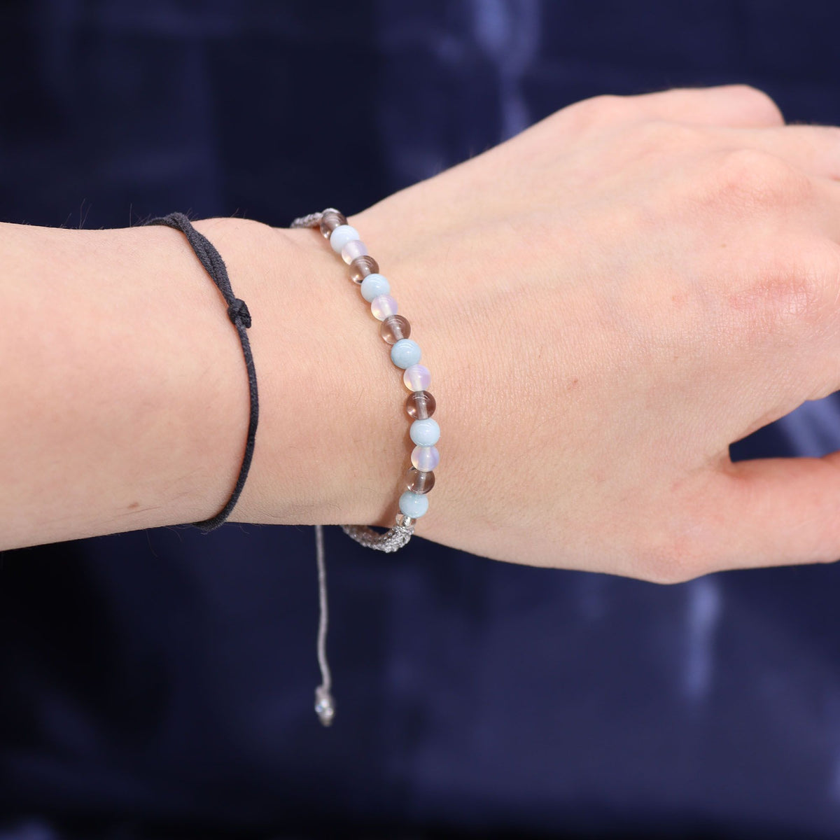 Kristallkerze Krebs – Sternzeichenkerze mit Edelsteinarmband