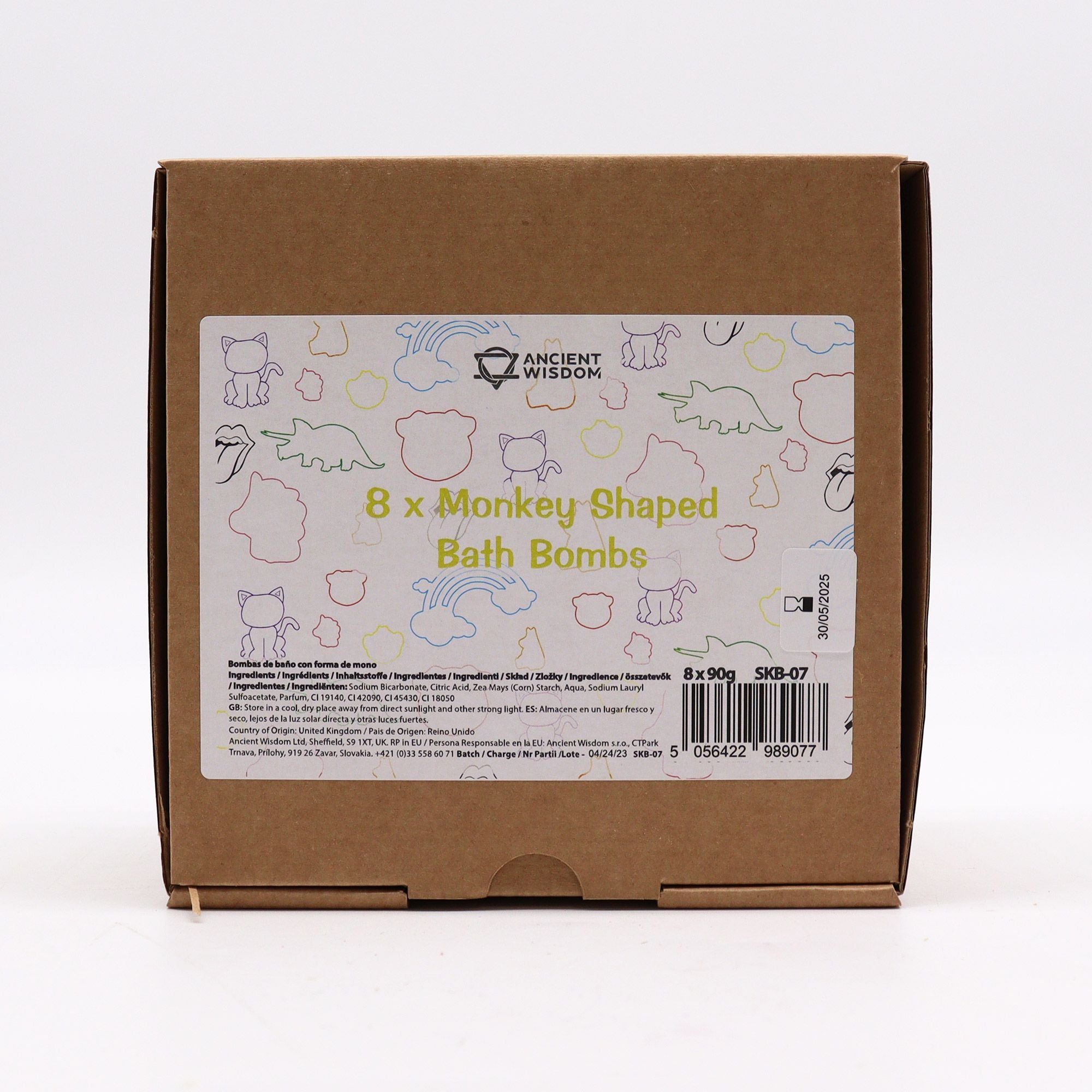 Kinder-Badebombe Affe – Guave & Erdbeere, 90 g