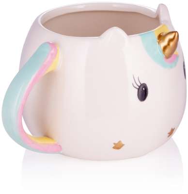 4-tlg. Einhorn Bade- & Duschset Cherry Blossom mit Keramiktasse - Geschenkset für Kinder & Einhorn-Fans
