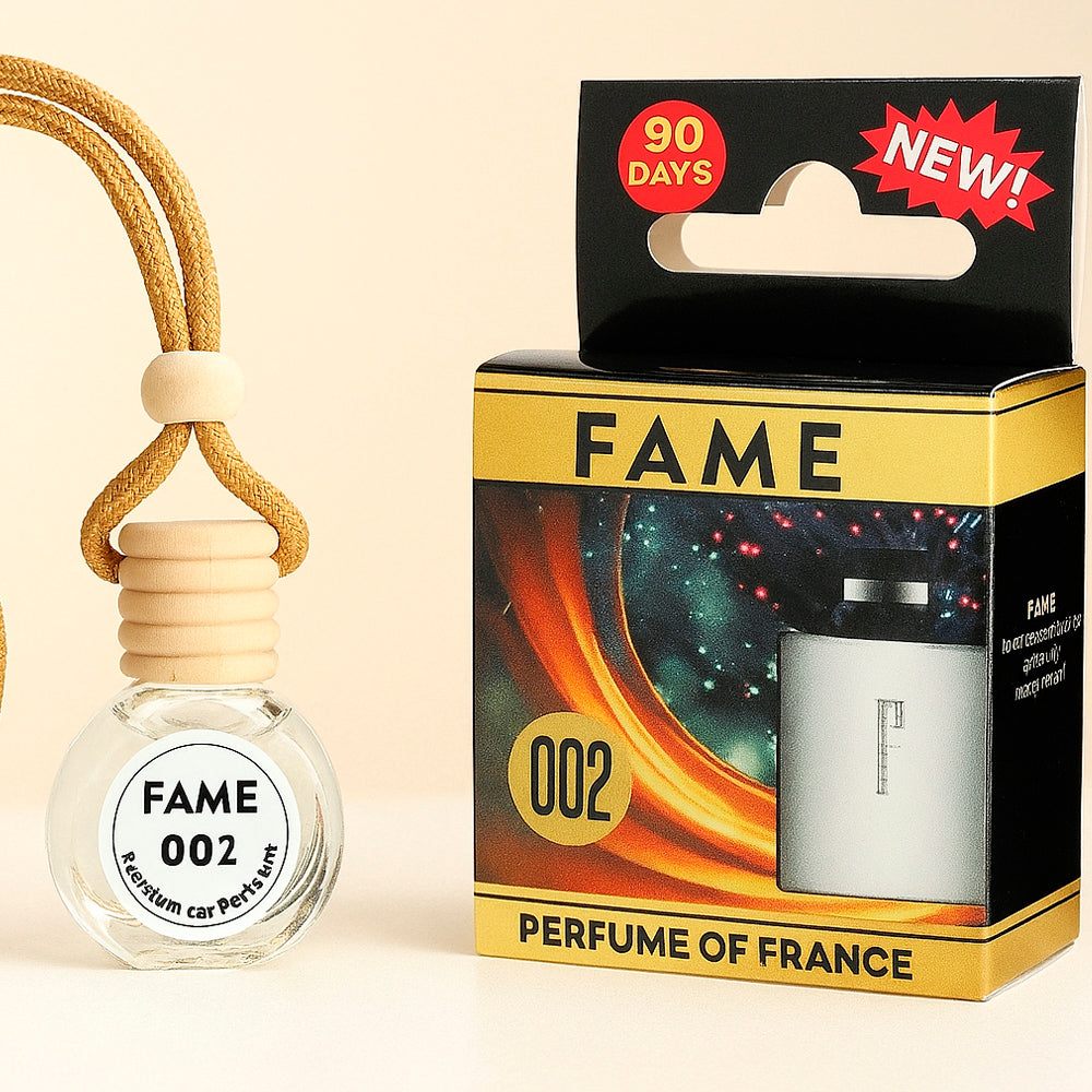 Autolufterfrischer "Fame", aus Glas mit Holzkorken, 10ml