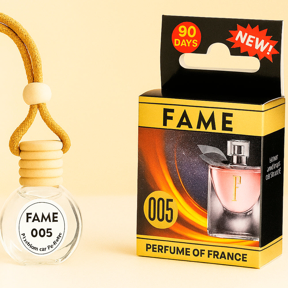 Autolufterfrischer "Fame", aus Glas mit Holzkorken, 10ml