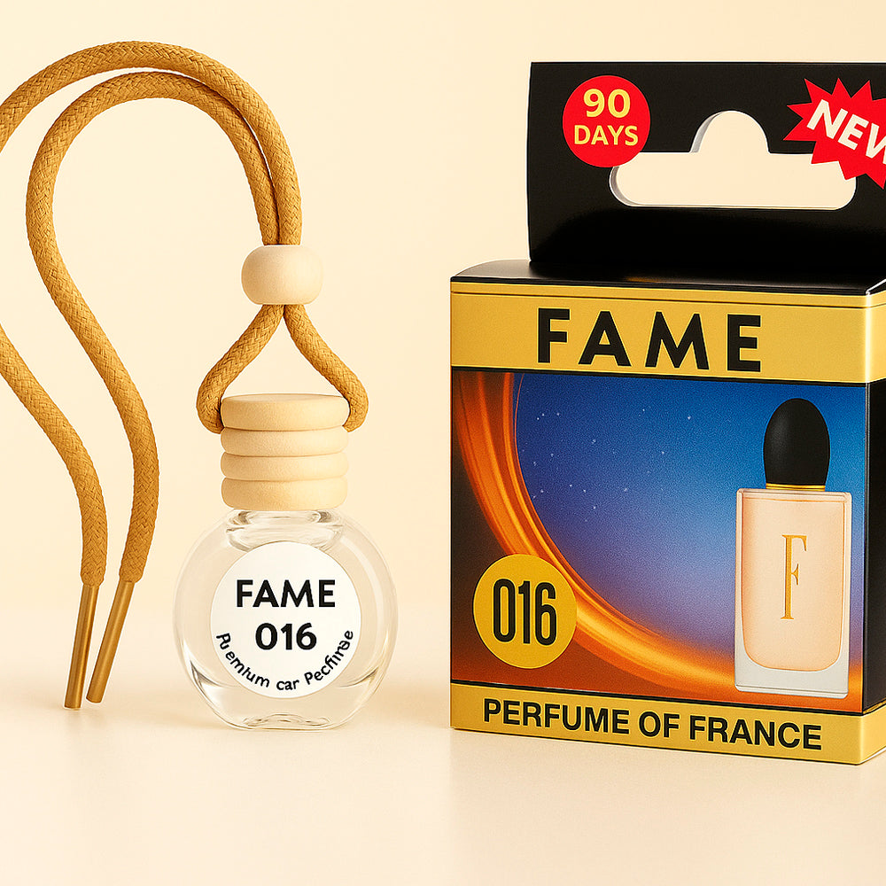 Autolufterfrischer "Fame", aus Glas mit Holzkorken, 10ml
