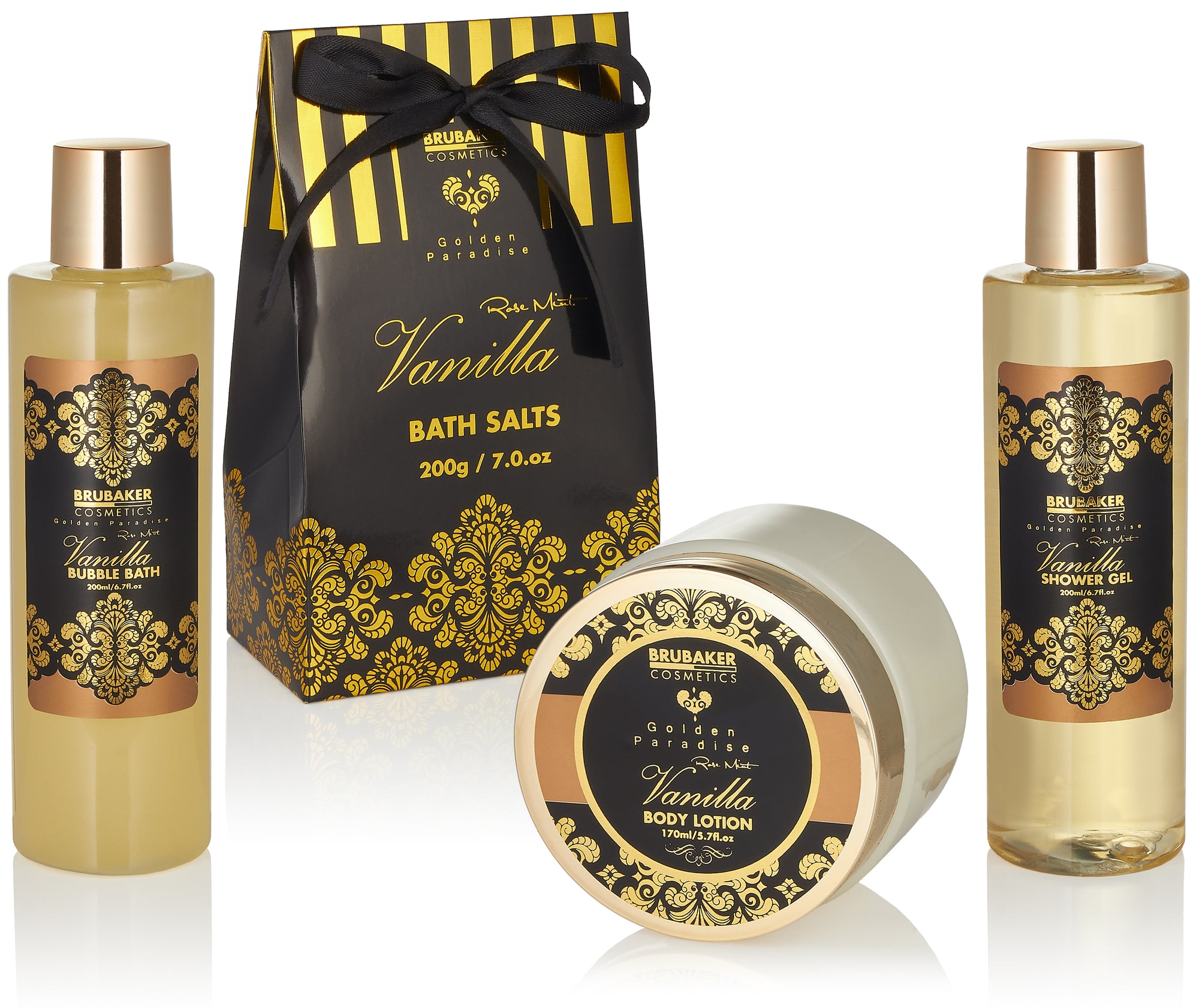 14-tlg. Wellness-Geschenkset Golden Paradise l Vanille Duft