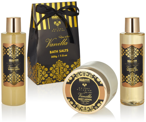 14-tlg. Wellness-Geschenkset Golden Paradise l Vanille Duft