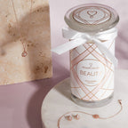 Juwelkerze - Duftkerze mit Schmuck (Ohrringe)